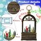Christmas Snow Globe Lantern Swirling Glittering Santa Moose and Cardinal with Music,USB Lined or Battery Operated Lighted Water Lantern for Thanksgiving Christmas Decoration Gifts